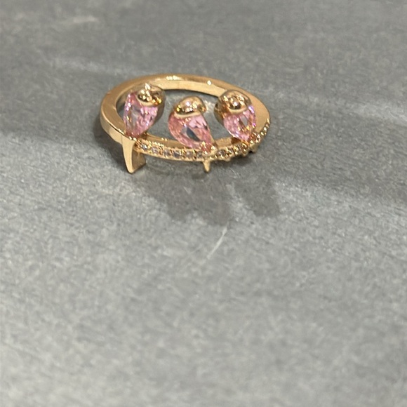 Women's 3 Ct Pink Cute Bird Women Silver Wedding Engagement Ring Size 6 - Picture 6 of 10